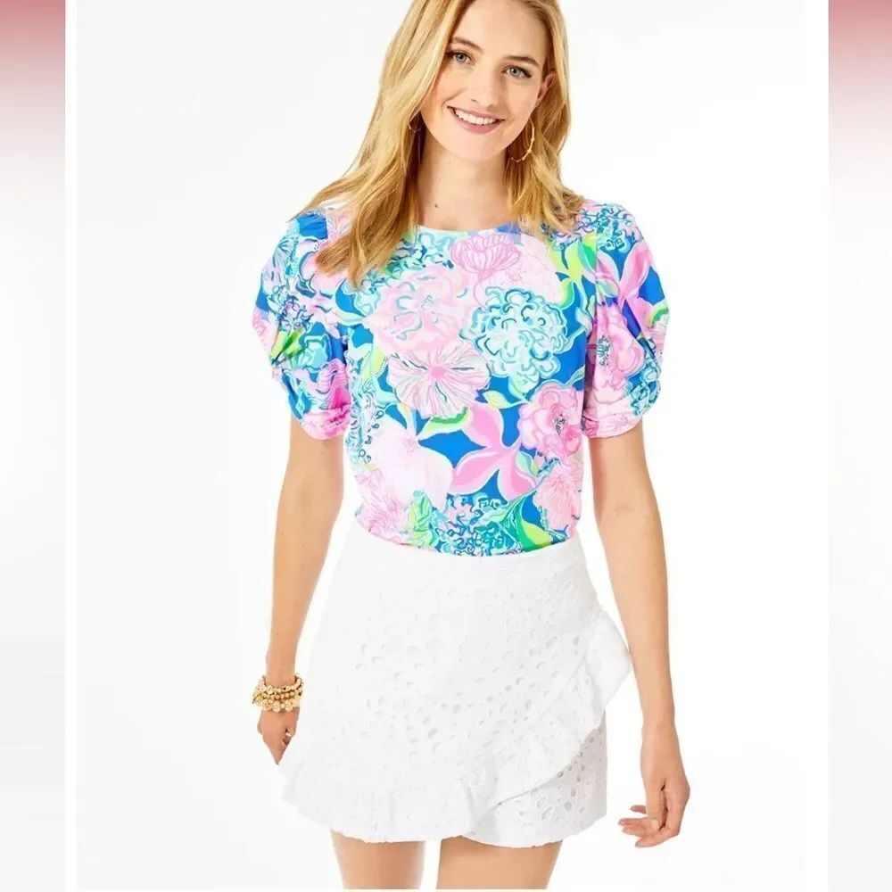 Lily Pulitzer Eyelet Faye Skort in Resort White NWT